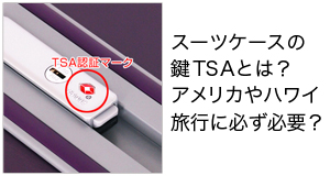 スーツケースの鍵 TSAとは？ アメリカやハワイ旅行に必ず必要？